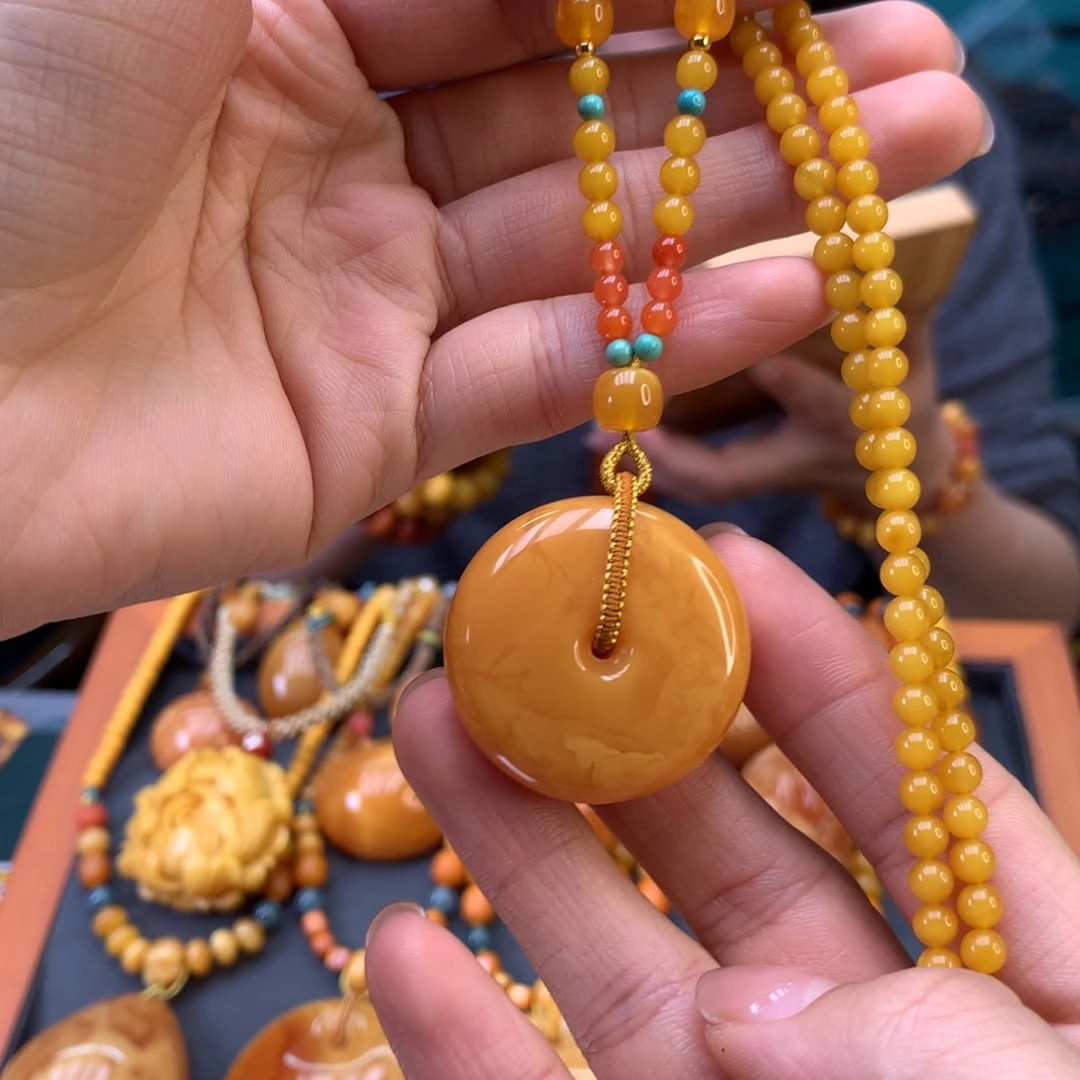 蜜蜡未镶嵌颈饰天然