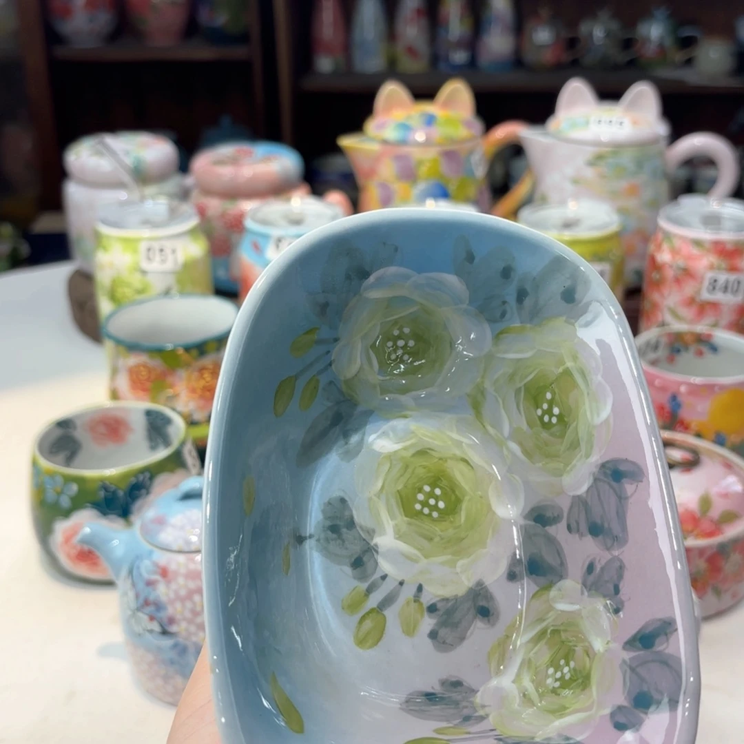 景德镇手绘高温釉下彩陶瓷茶具