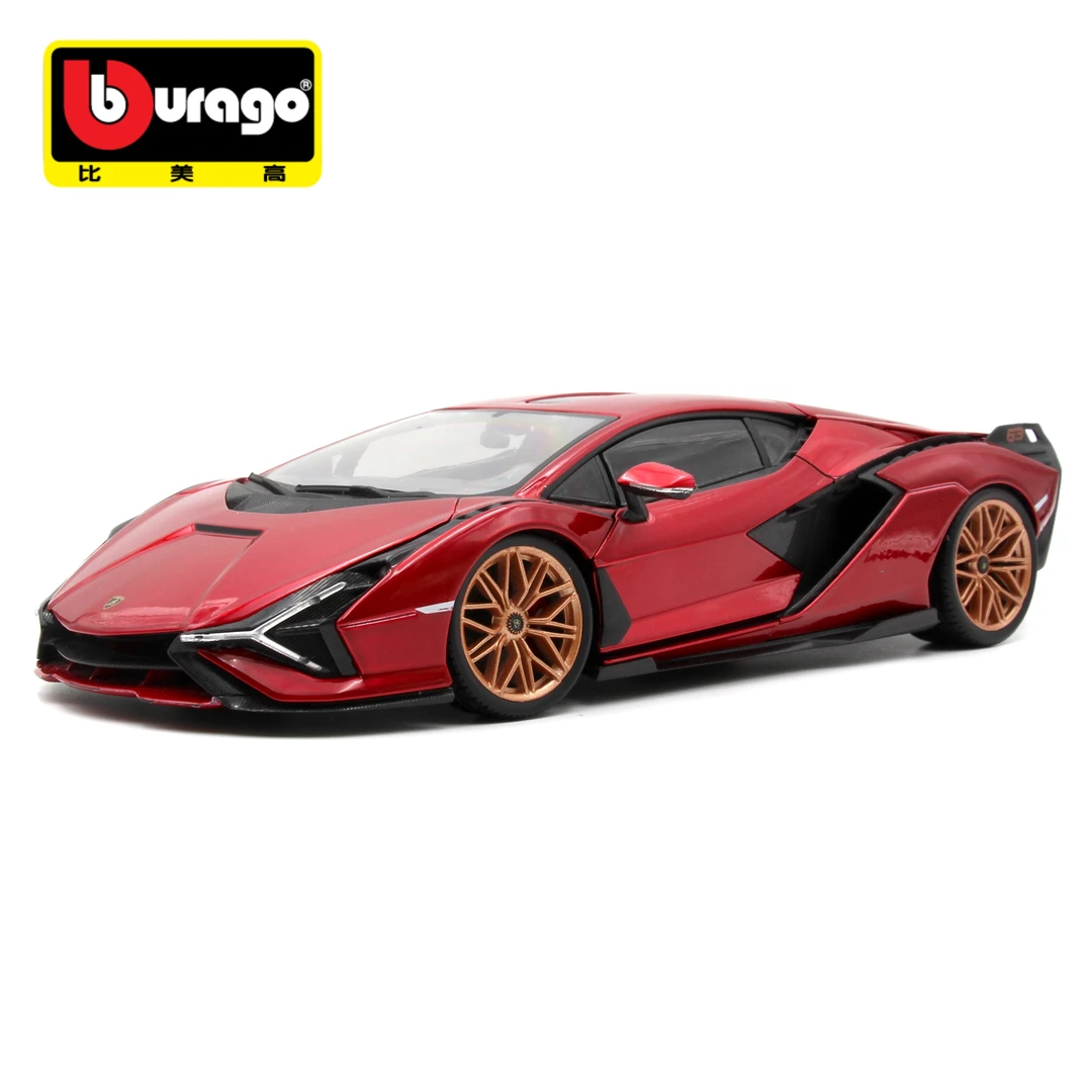 burago/比美高1:18 兰博基尼 红色 仿真合金车模 精致摆件礼物