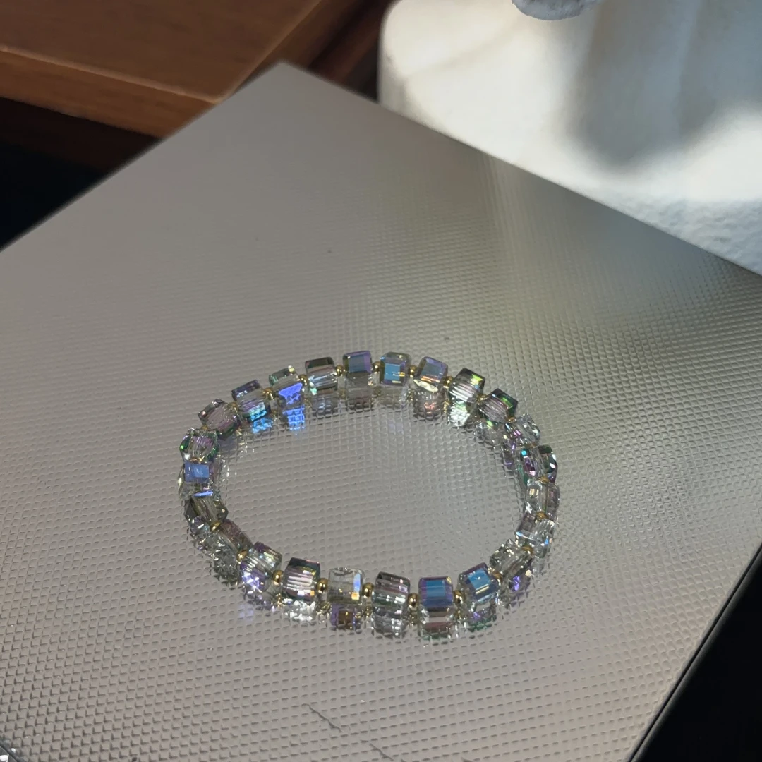 非金属树脂手链 时尚冰透方块手链S6
