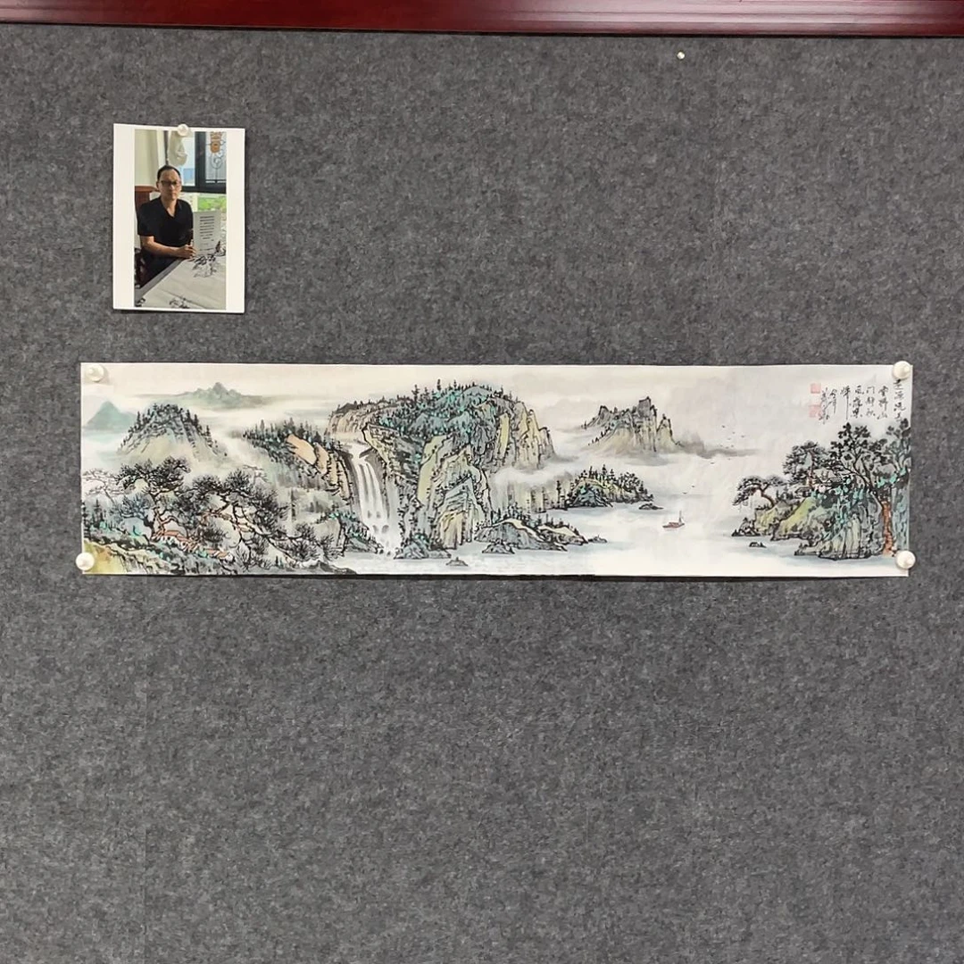 国画四尺对开画芯 王义华老师 捡漏