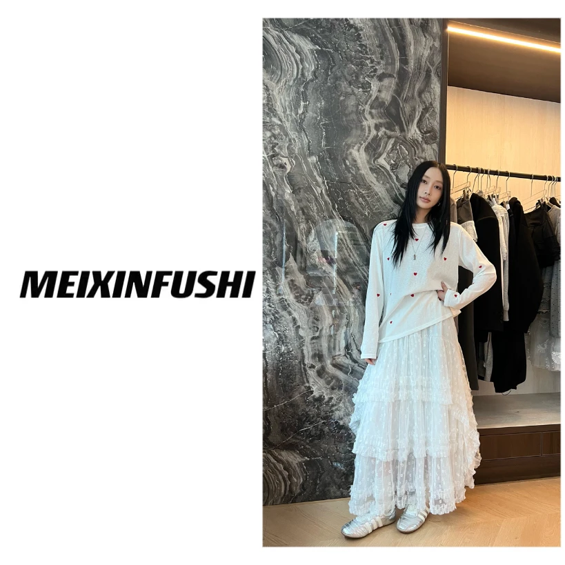 【Mei Xin】爱心图案打底上衣/7195/D