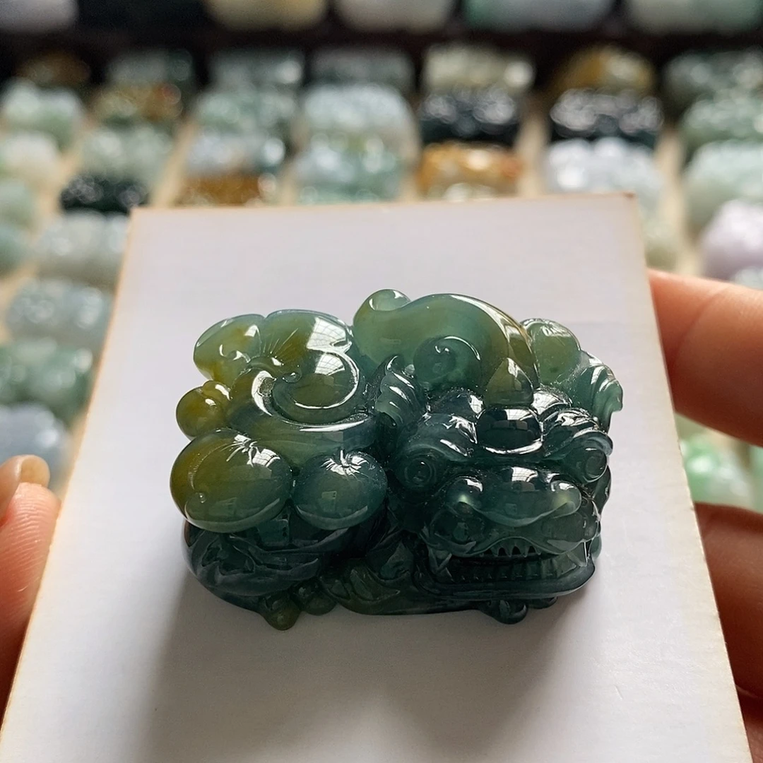 颈饰未镶嵌翡翠天然翡翠貔貅吊坠
