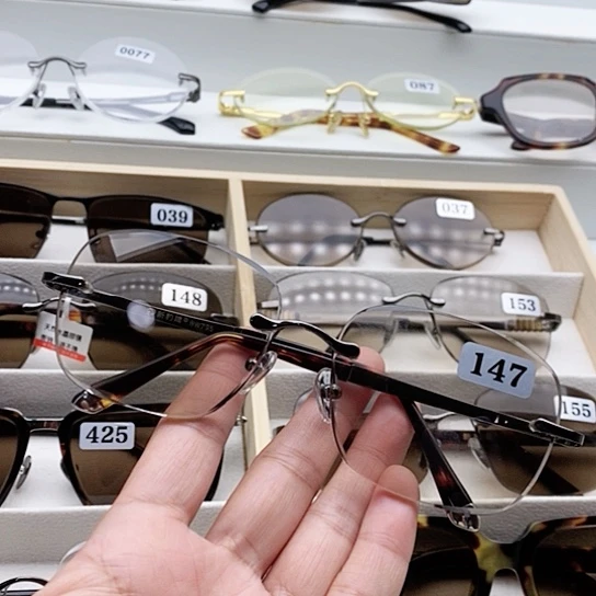 分体款纯天然石头眼镜水晶