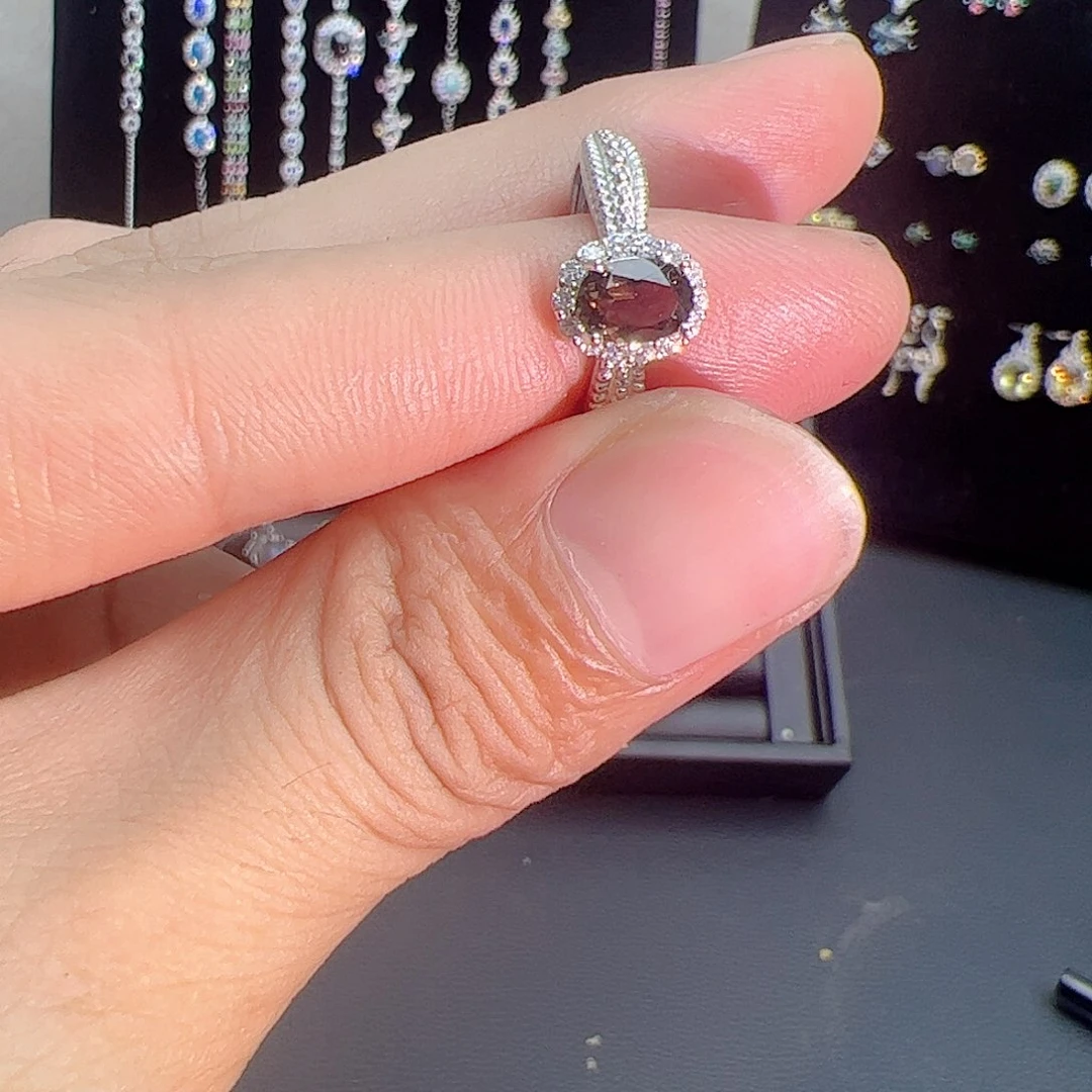 紫晶珠宝半成品银S925镶嵌