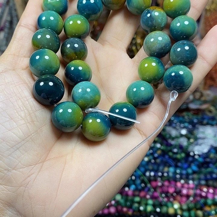 玛瑙/玉髓未镶嵌珠宝半成品地球玛瑙卡14mm