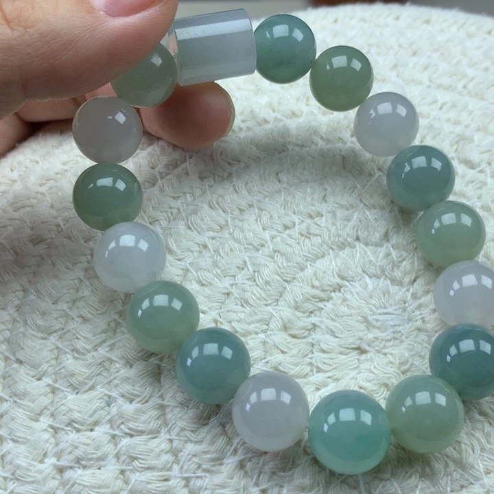 翡翠未镶嵌颈饰天然翡翠手串