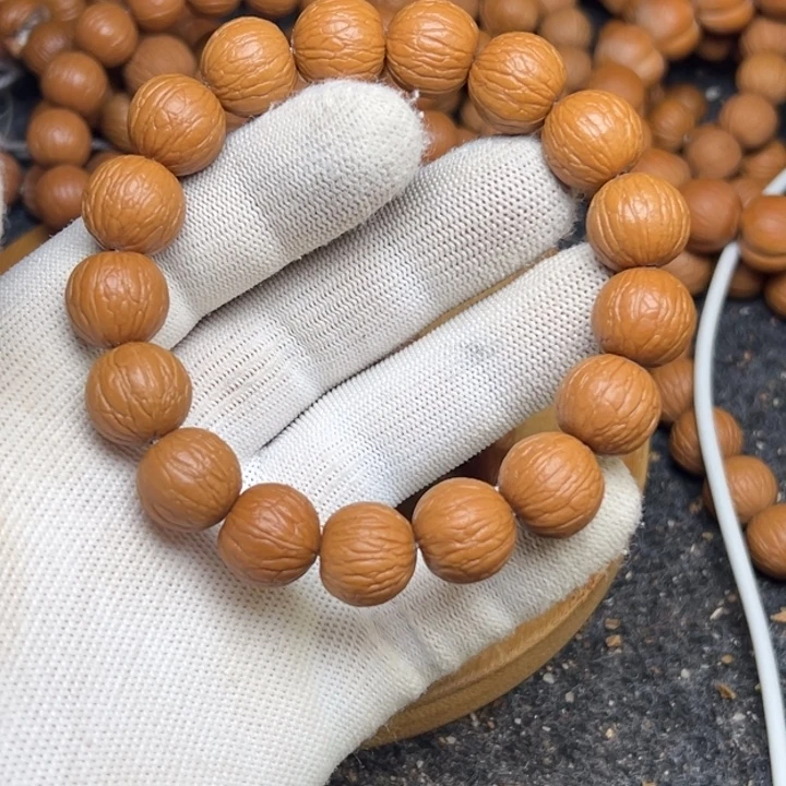 旭***升猴头核桃把件原皮聚宝盆14.7精卡打底