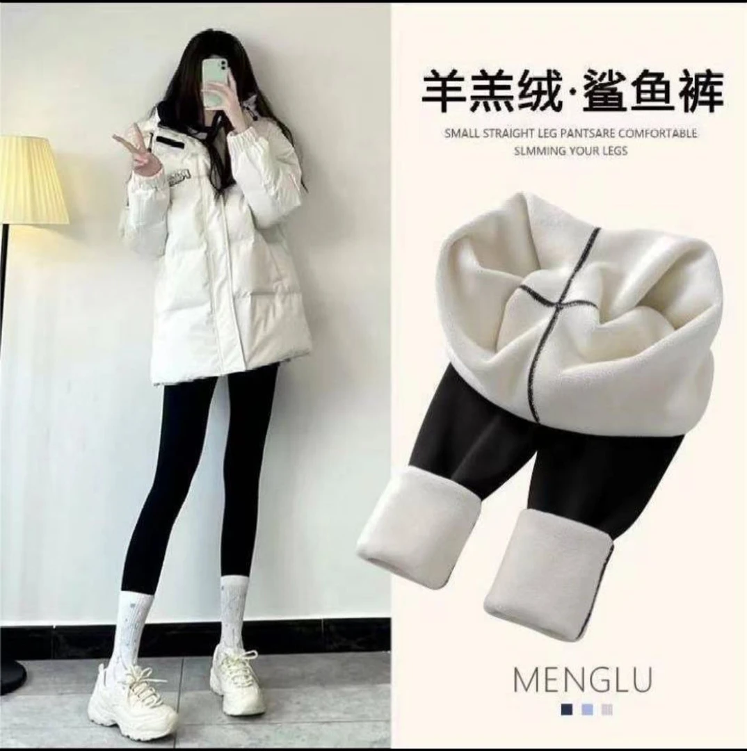 2025新款加绒加厚收腹鲨鱼裤高腰显瘦保暖打底芭比裤Z