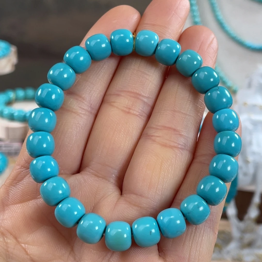 绿松石未镶嵌套链精品老型8.5mm