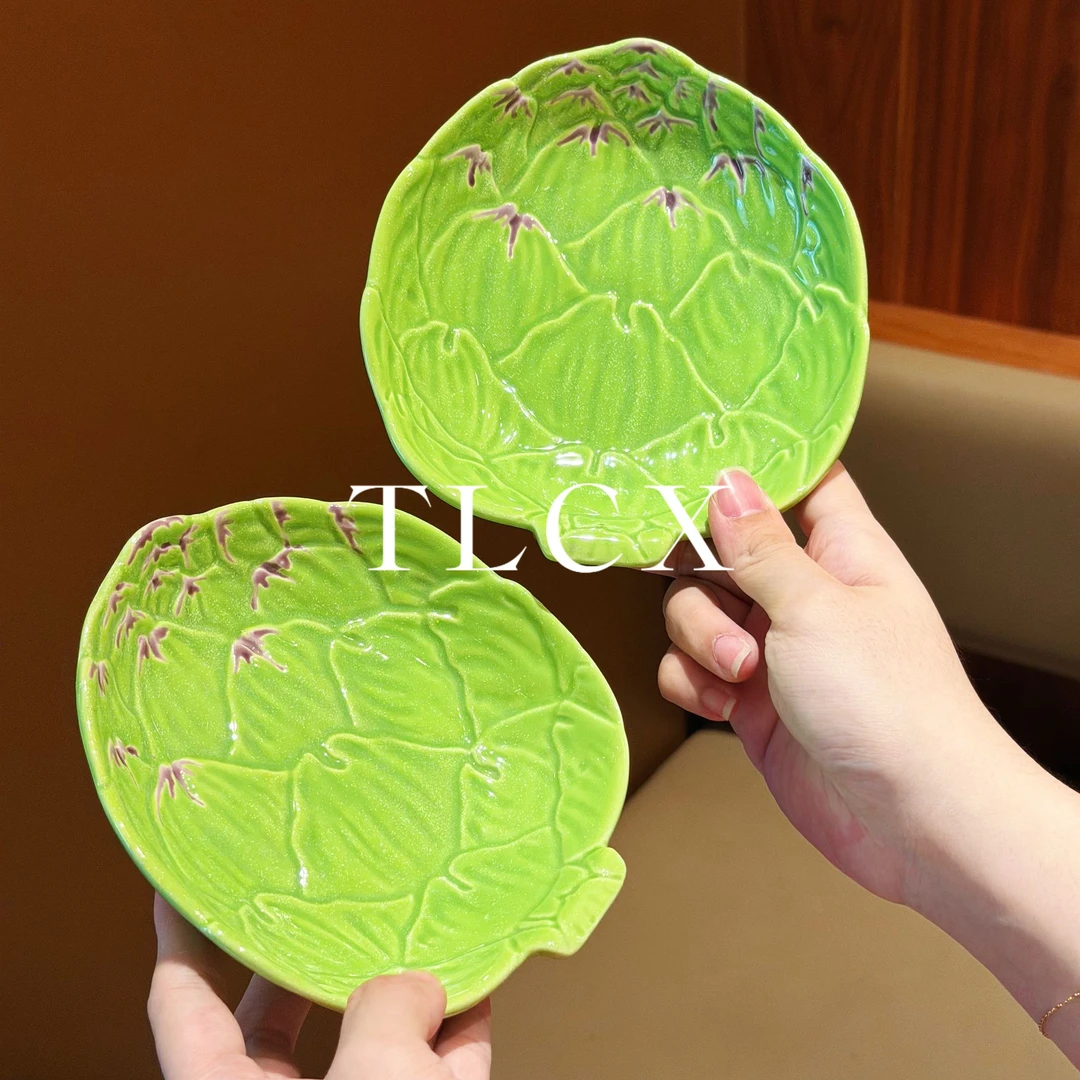 【TLCX 外贸原单】蔬菜手工餐具-6英寸洋蓟盘 2只装