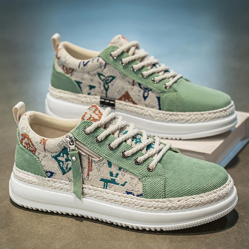 男鞋2025新款秋季户外透气耐磨百搭软底运动鞋男士休闲痞帅帆布鞋