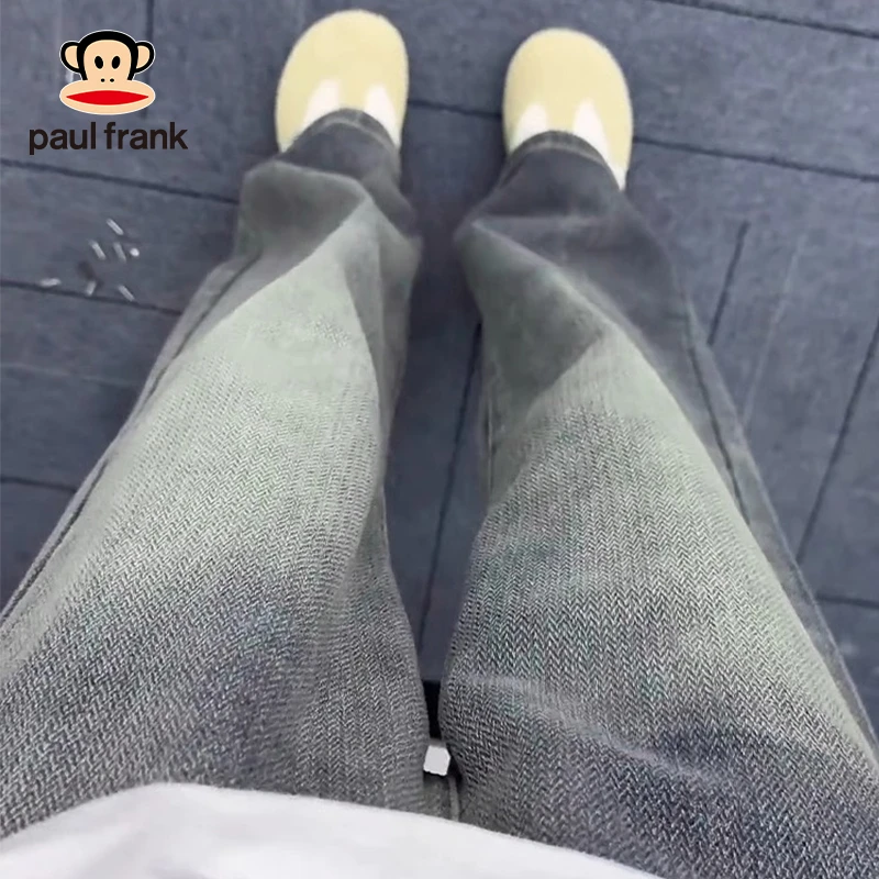 paul frank/大嘴猴夏季男款牛仔裤春秋款裤子百搭显瘦男款休闲裤C