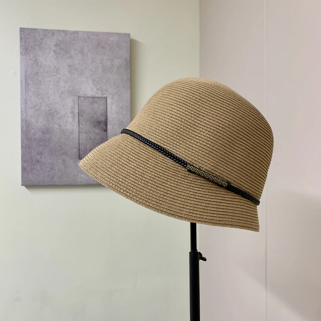 夏季韩版韩式时尚大檐休闲帽子百搭日系渔夫帽春夏纯色韩版遮脸