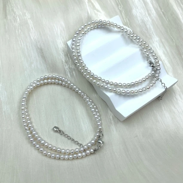 天然淡水珍珠项链-多样性发一-250816026【尺寸约3mm】