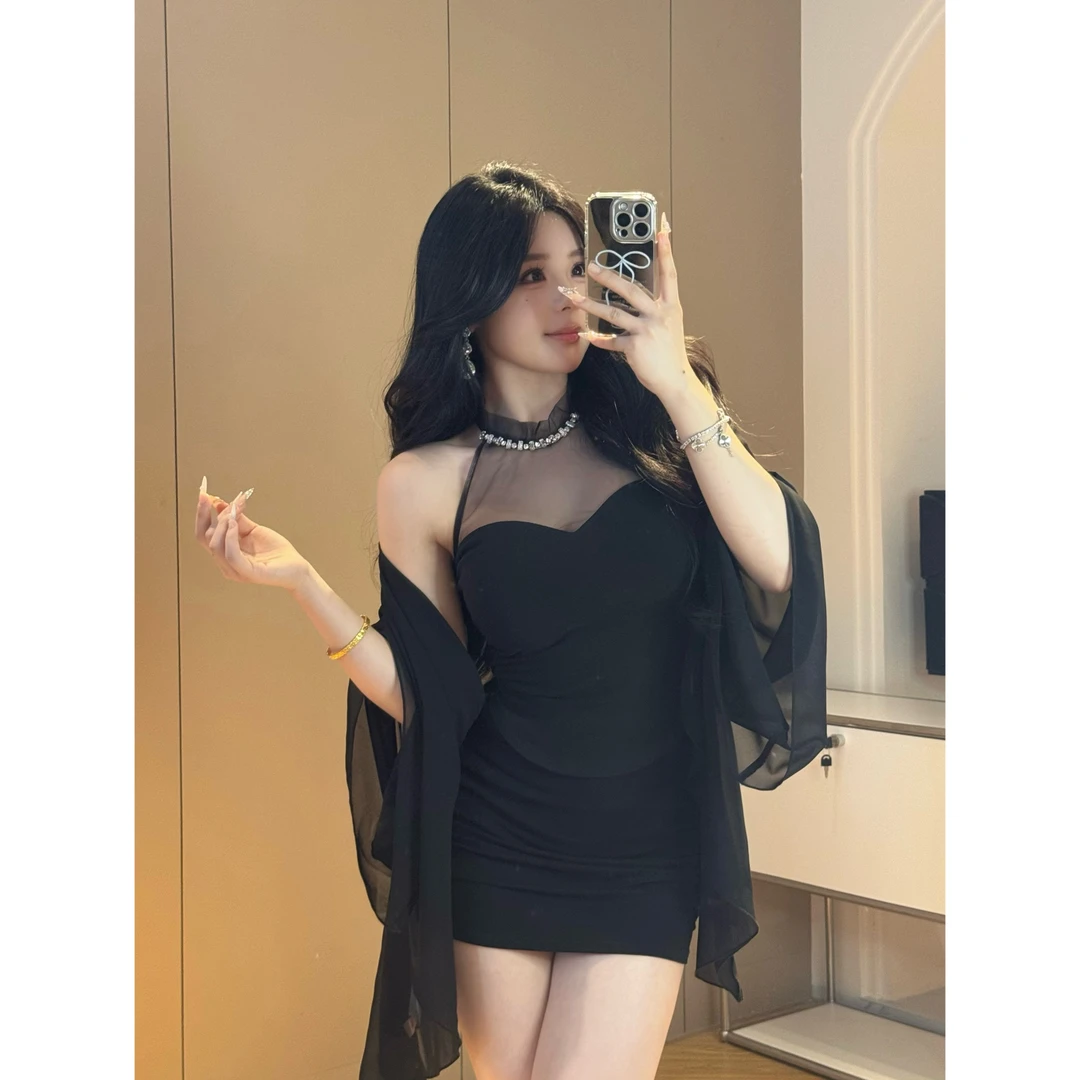 萌面侠【暗夜束腰】纯色超百搭抽褶收腰不走光半身裙4459M套&装