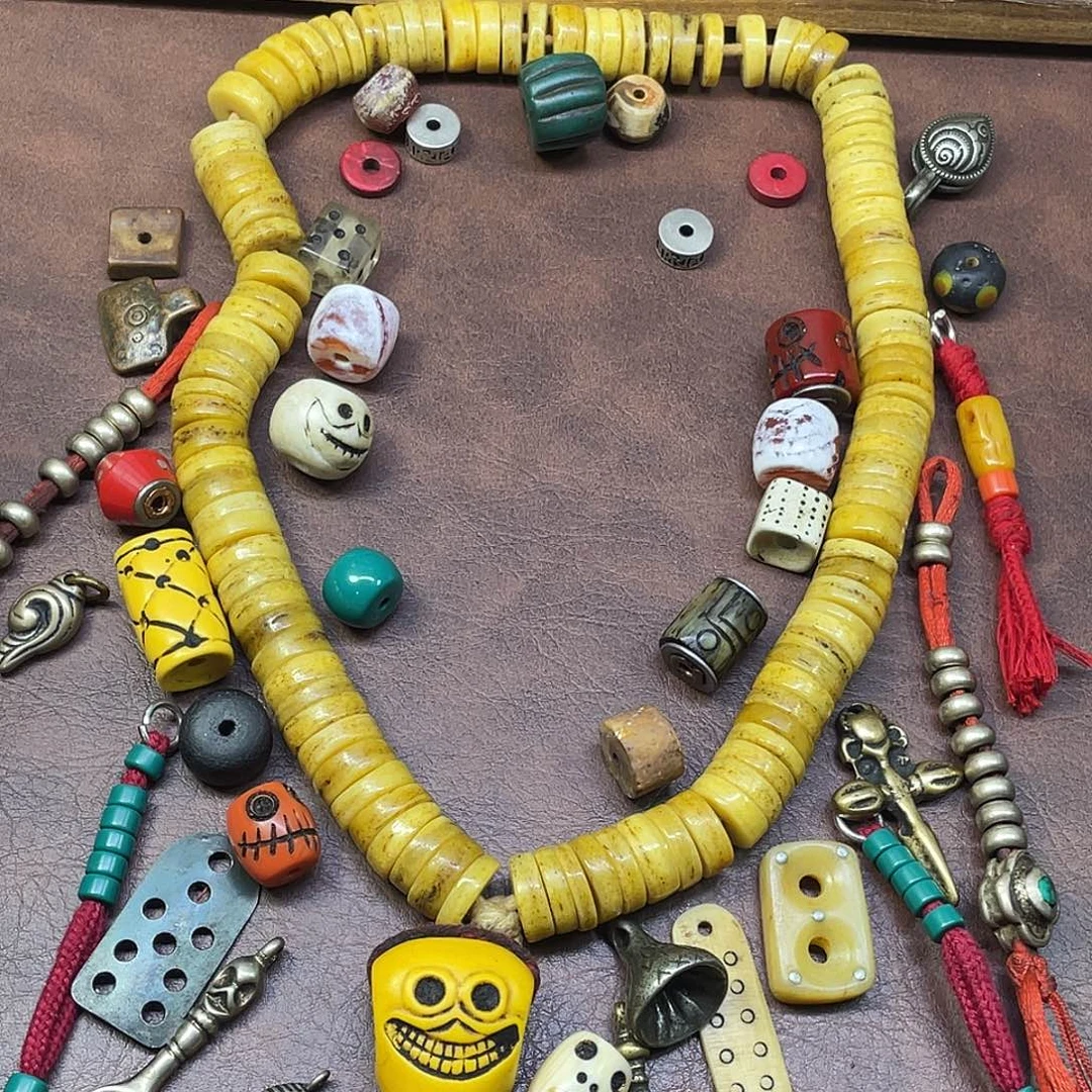 ****座牛骨满配念珠搭配