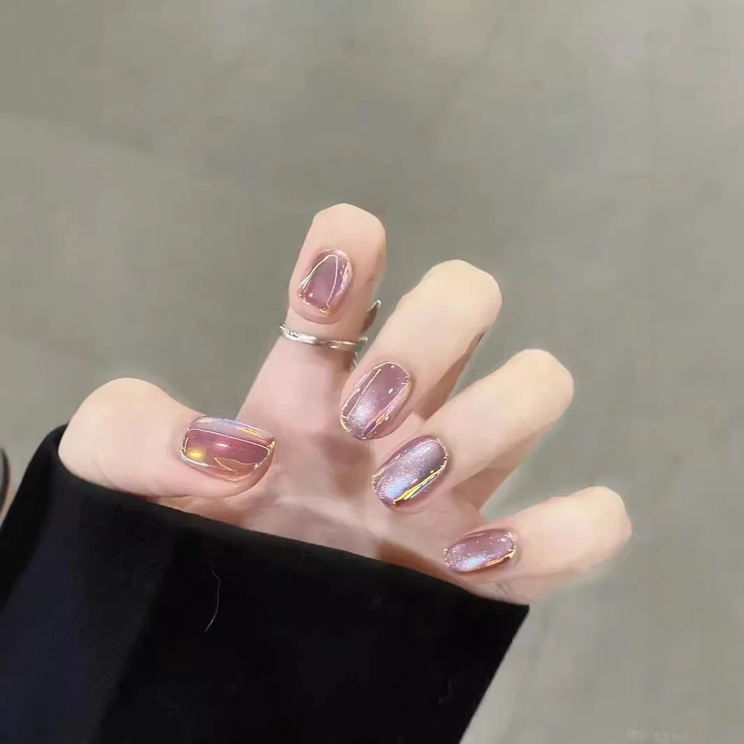 轻奢美甲高级猫眼美甲专用高级气质美甲美甲专用甲片贴片