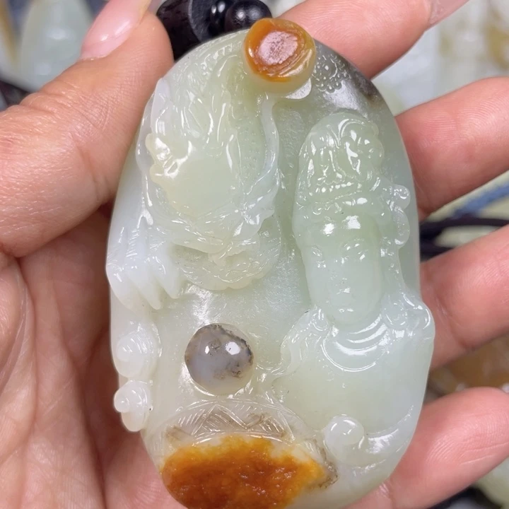 和田玉未镶嵌挂件