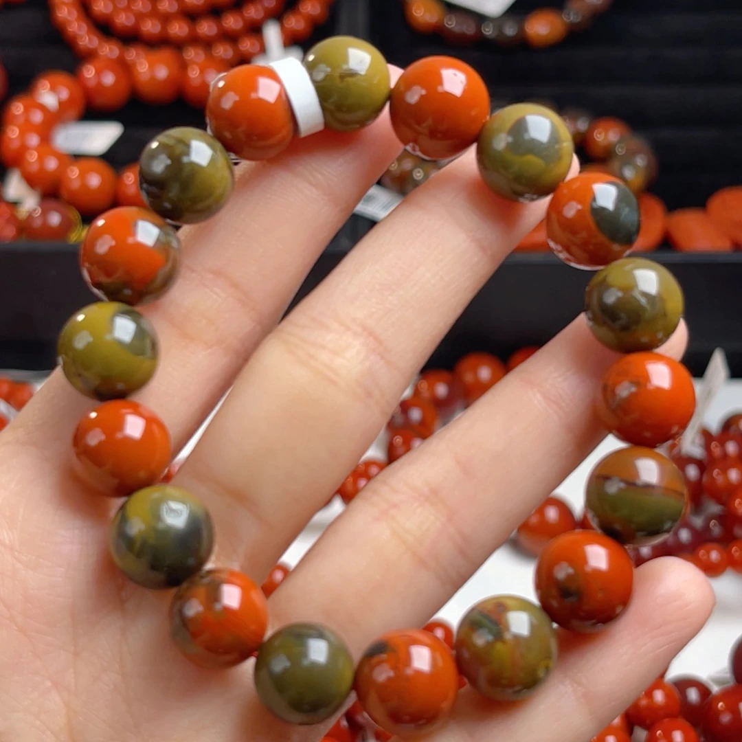 未镶嵌大山包浆11m南红玛瑙