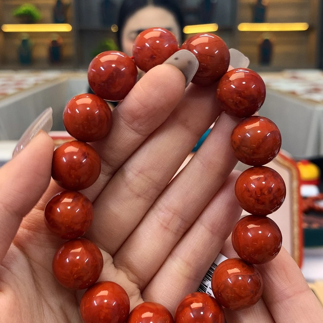 【闪购商品】南红玛瑙珠串未镶嵌W瓦西毕业级15mm