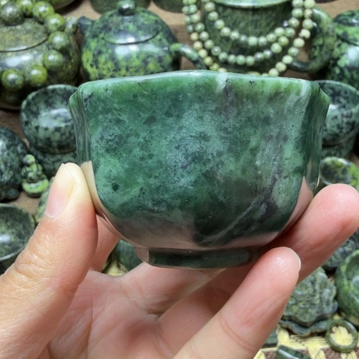 蛇纹石玉未镶嵌药王石能量养生产品