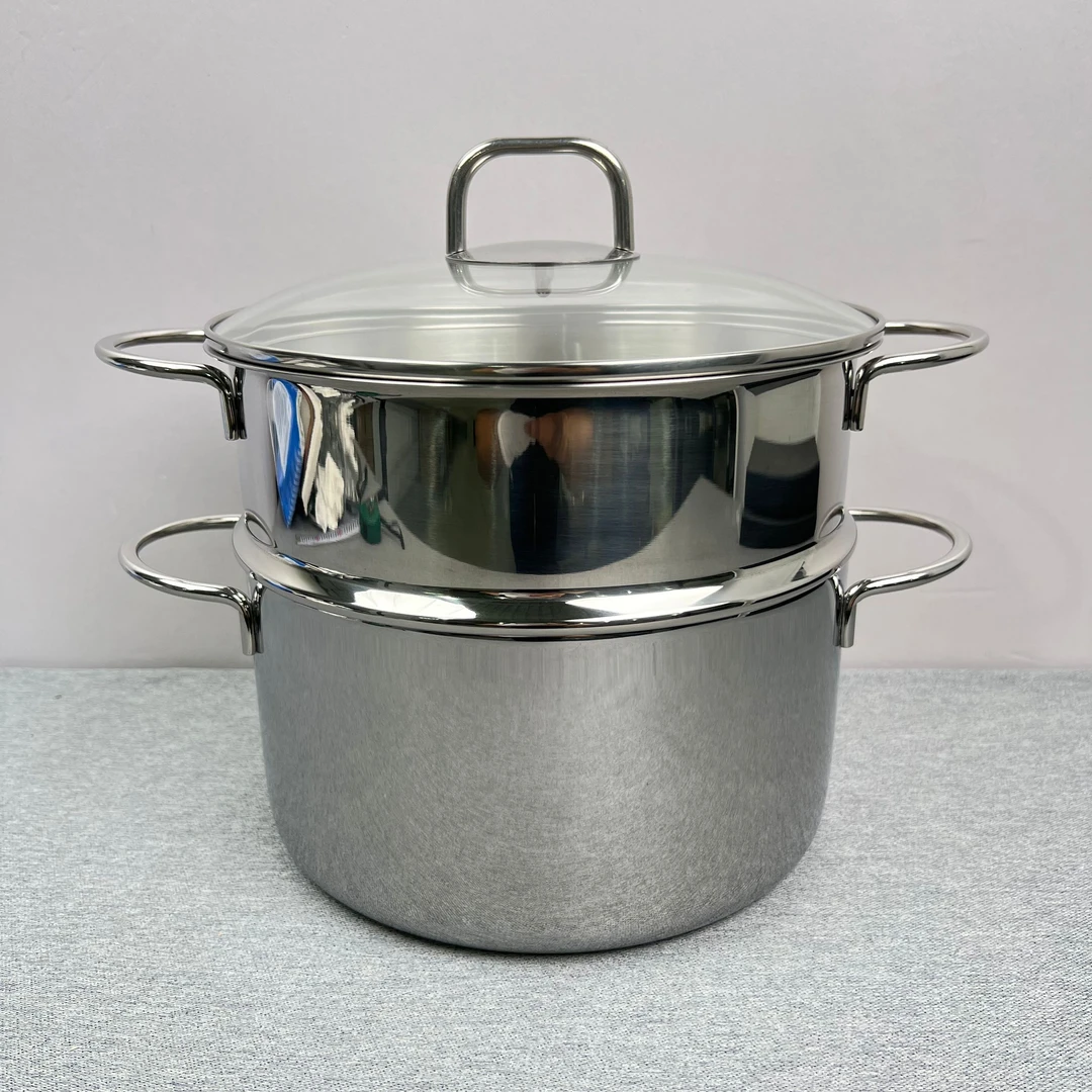 3-346 库存蒸锅24CM容量约5L套重约2.54KG