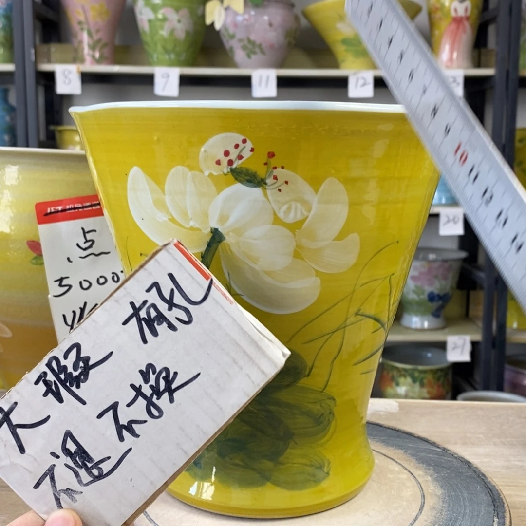 景德镇手工手绘陶瓷花盆