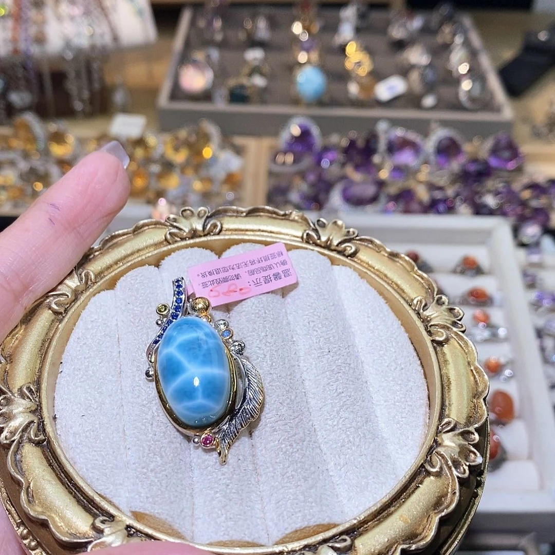 洛***i水晶戒指银S925镶嵌