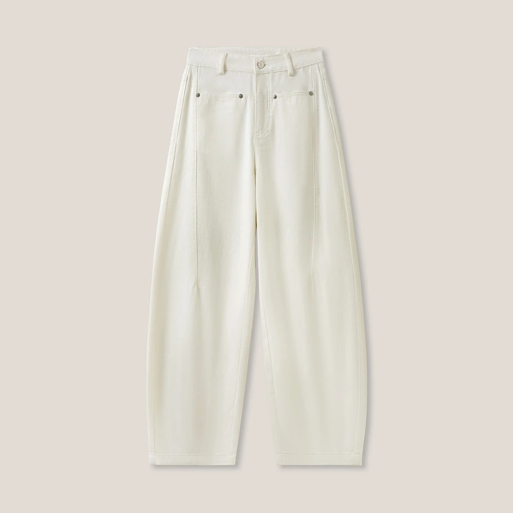 长裤女士白色通勤款直筒裤md26112