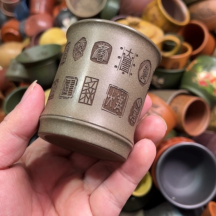 紫砂茶杯全手工紫砂主人杯