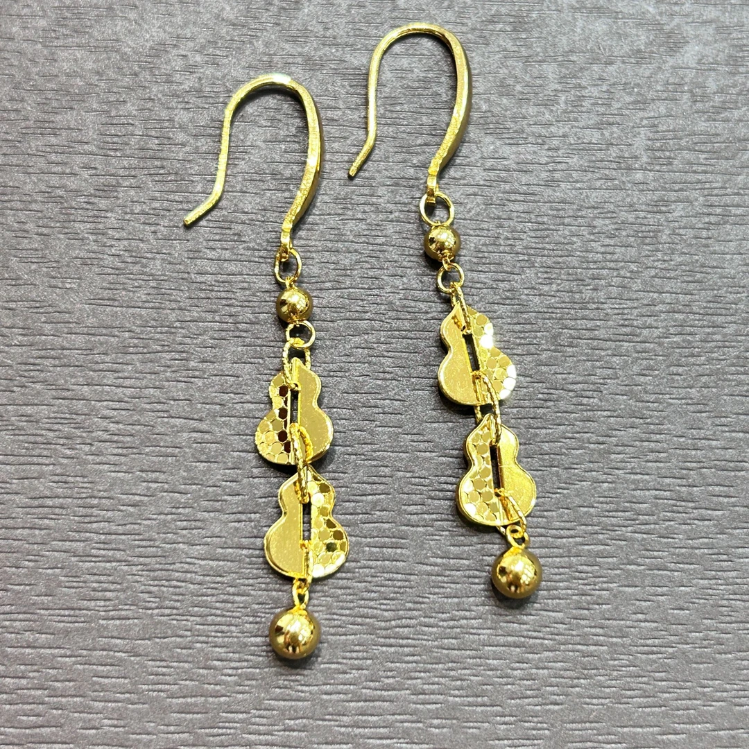 925银耳饰 【MZ】925银龙鳞葫芦流苏耳环YE1106