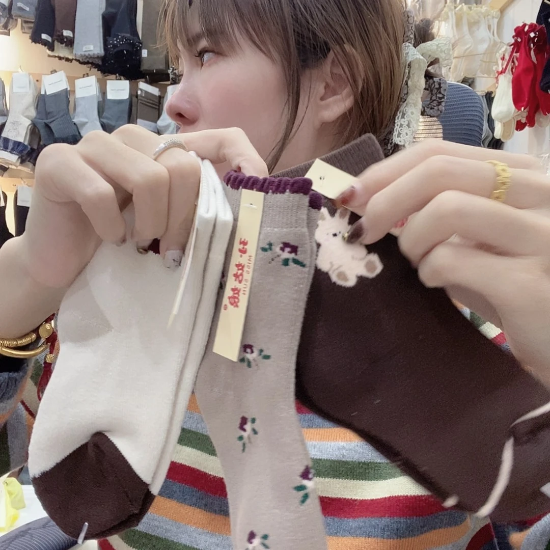 三醋酯纤维孙姑娘 三双宝宝袜