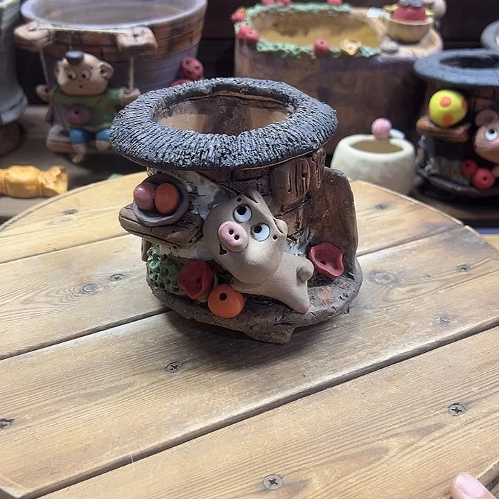 嘻哈多肉花盆百搭