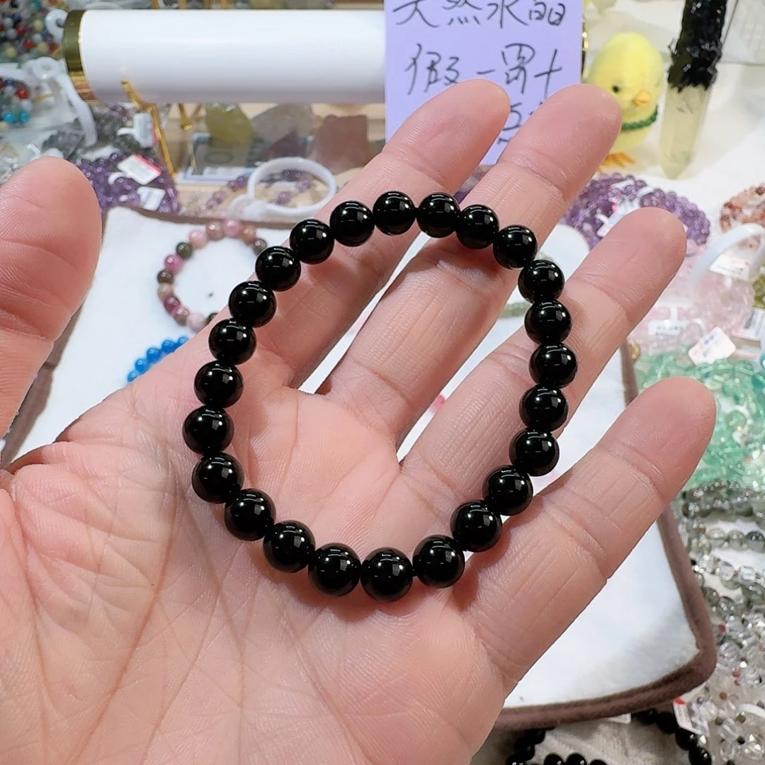 水晶手链未镶嵌黑曜石