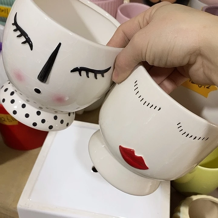 陶盆有孔 瑕疵针孔漏釉介意勿拍口 高