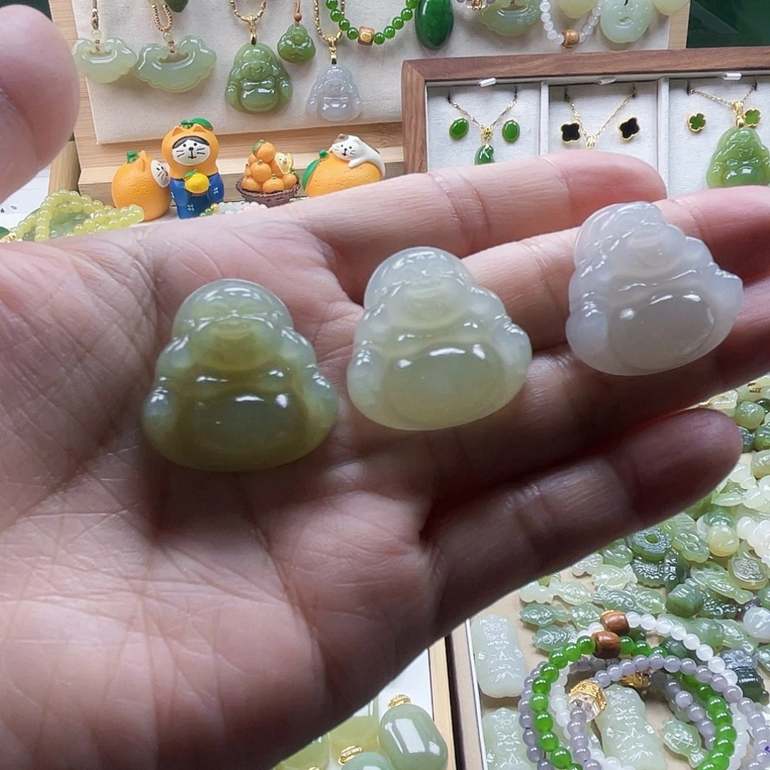 和田玉未镶嵌吊坠(不含链)多样性发一