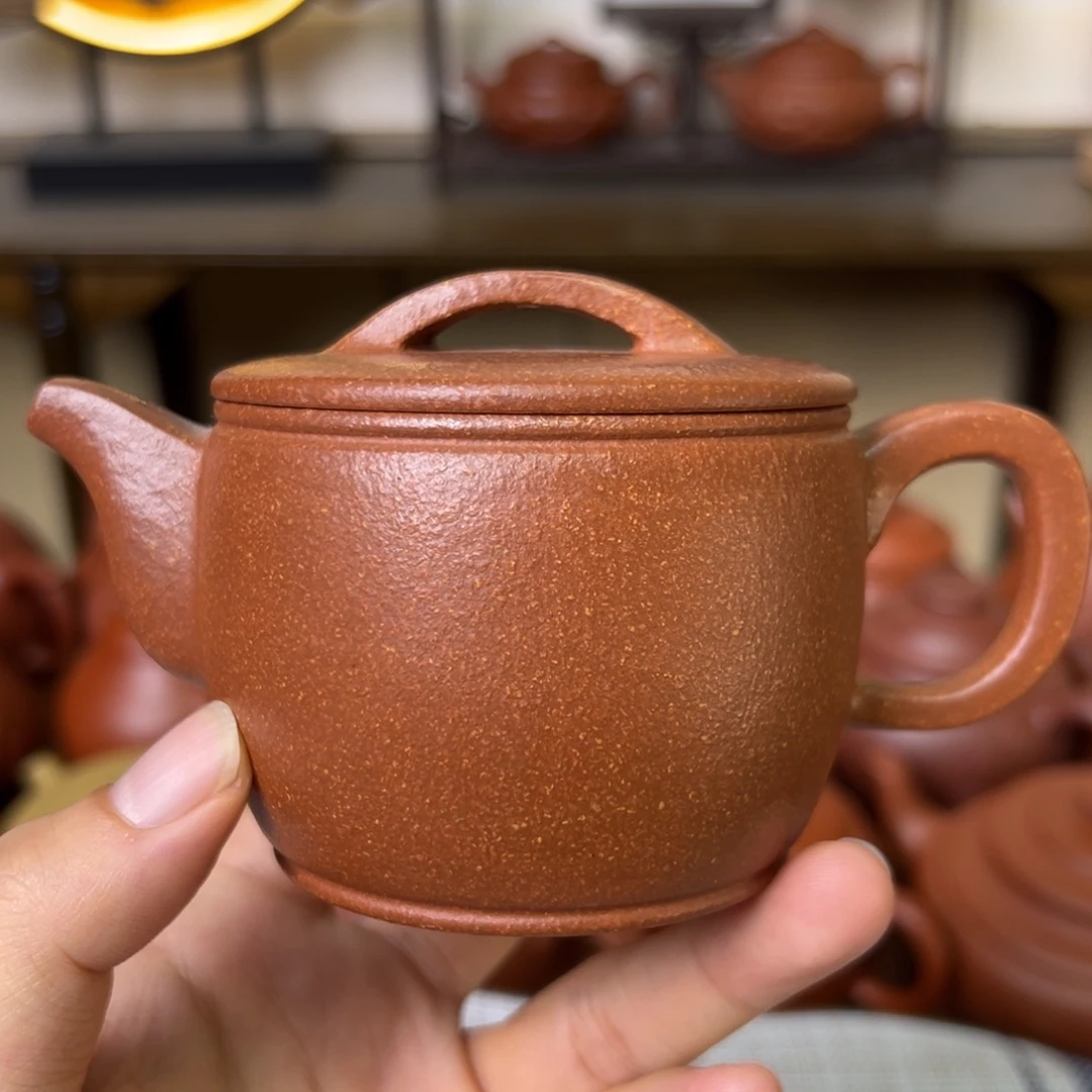 茶壶紫砂紫砂壶汉瓦黄降坡150cc
