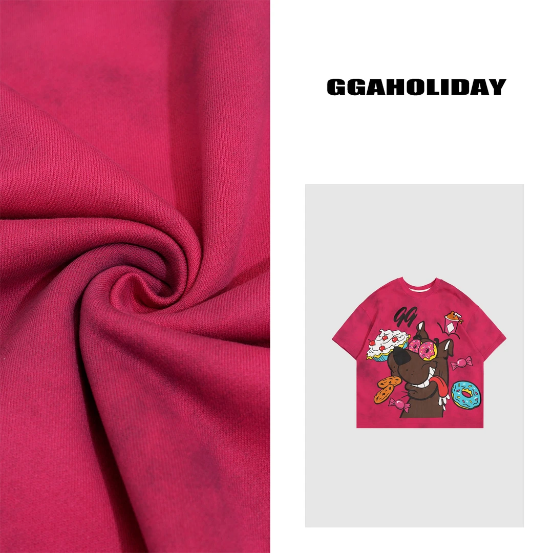 GG25新春款高级轻奢百搭时尚休闲宽松潮流复古美式显瘦T恤-152023