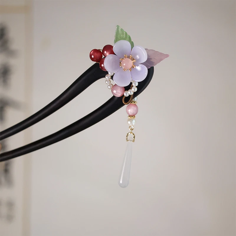 【浮生】野莓U钗手工复古日常簪发盘发簪