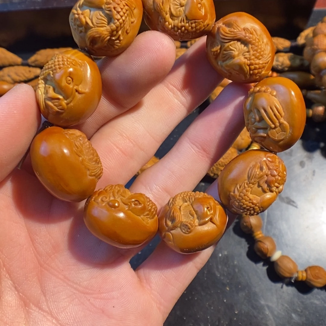 手串/手链橄榄核荷花鱼微瑕