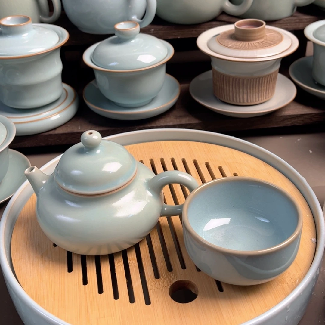 陶摆件瓷原矿荣天壶原矿