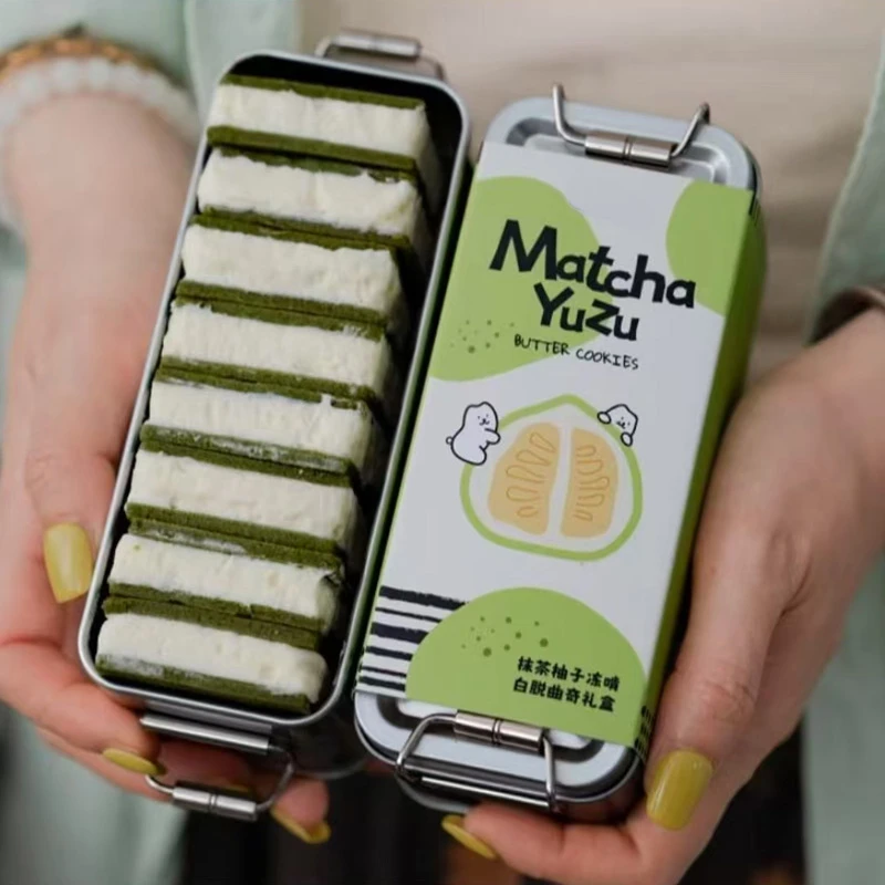 抹茶柚子冻啃白脱乳酪夹心蛋糕饼干曲奇礼盒装解馋零食糕点伴手礼
