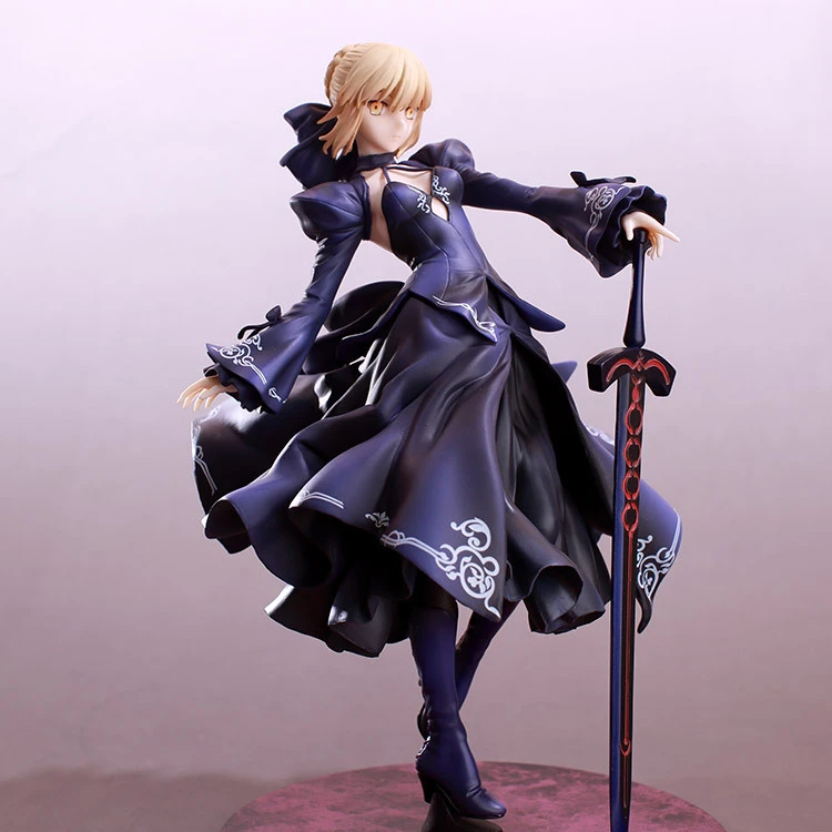 美少女命运之夜 fate卑王黑塞巴 saber 黑色礼服 可换手塞巴 手办