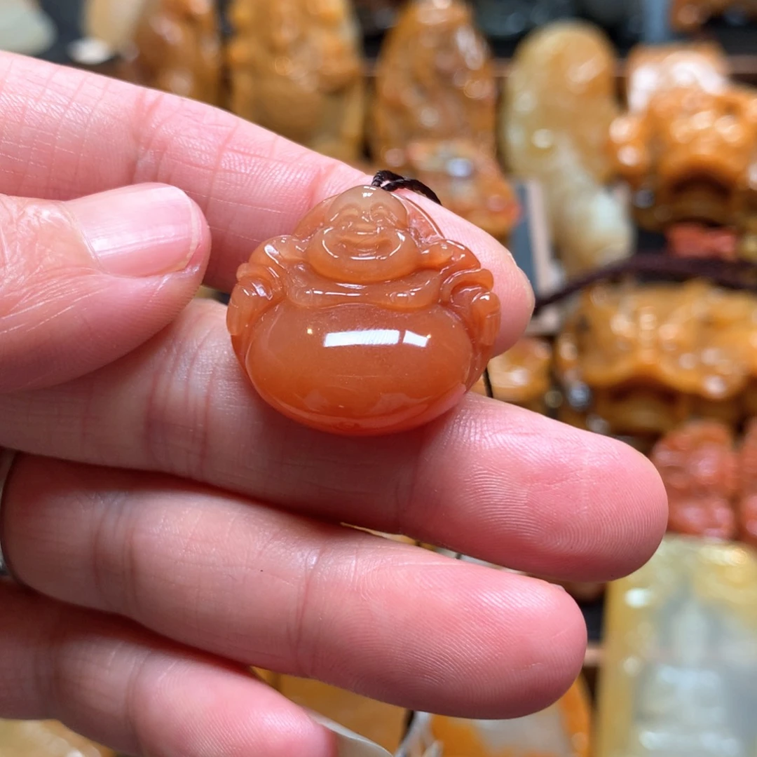 石英质玉（黄龙玉）未镶嵌挂件