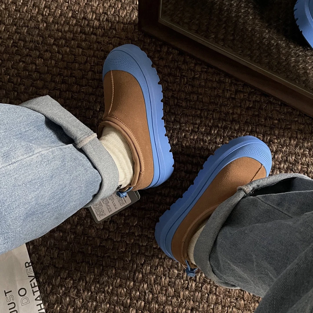 【顺丰包邮】河南桑坡王一博同款雪地靴2025冬季保暖羊毛厚底棉鞋