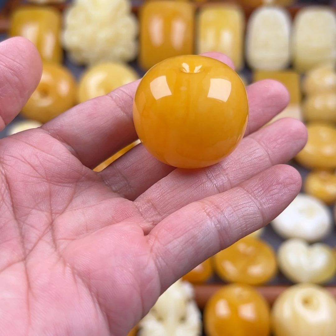 琥珀未镶嵌颈饰纯天然琥珀蜜蜡无优化