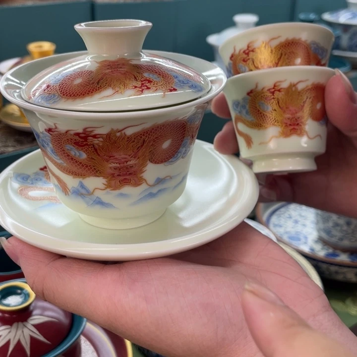 景德镇陶瓷盖碗茶具