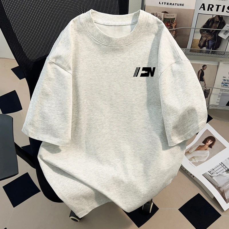 jtrt美式潮牌纯棉圆领短袖T恤男女士情侣款夏季百搭字母印花上衣