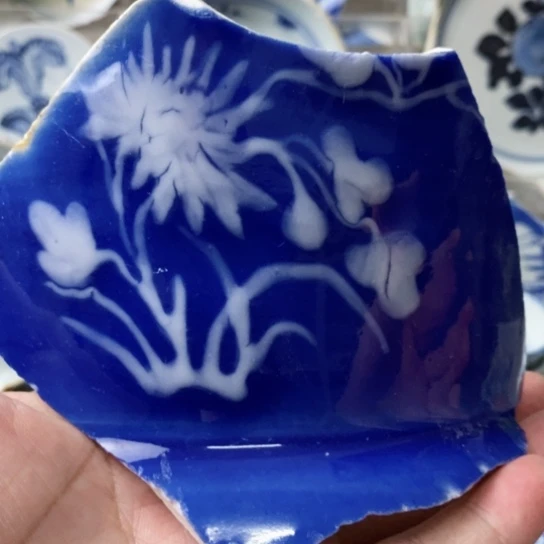 瓷片现代瓷器青花瓷片
